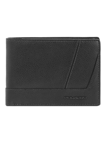 Piquadro Carl Geldbörse RFID Schutz Leder 12.5 cm in black