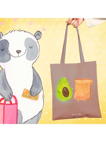 Mr. & Mrs. Panda Tragetasche Avocado Toast ohne Spruch in Braun Pastell