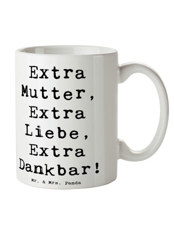Mr. & Mrs. Panda Tasse Bonusmutter Extra Liebe mit Spruch in Weiß