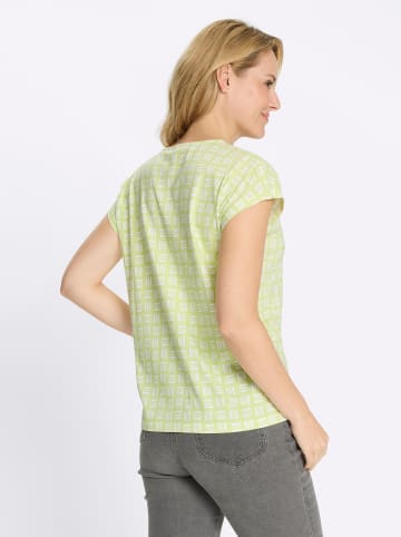 Sieh an! Kurzarm-Shirt in pistazie-ecru-bedruckt