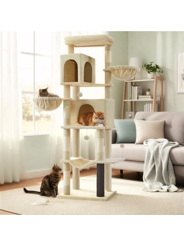 Feandrea Katzenbaum Clawfy in Beige - (B)48 x (H)190 x (T)59 cm