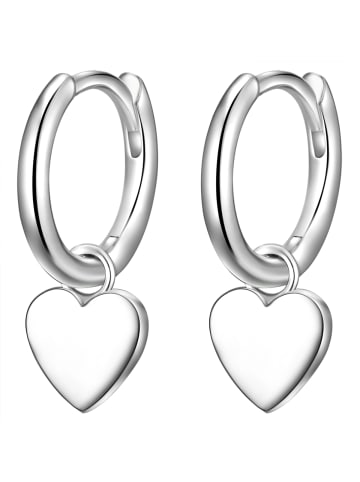 Glanzstücke München Creolen Herz aus Sterling Silber in silber