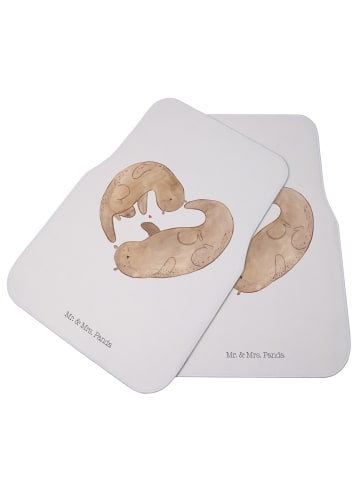 Mr. & Mrs. Panda Fußmatte Fürs Auto Otter Herz ohne Spruch in Weiß