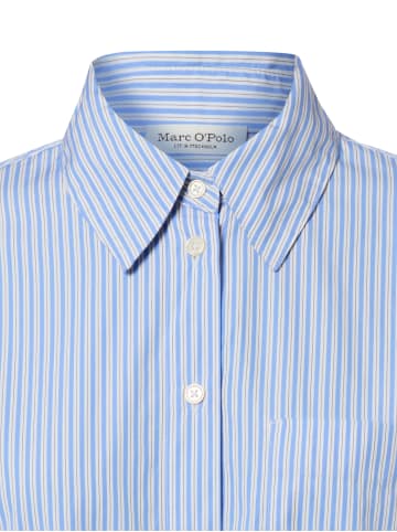 Marc O'Polo Hemdbluse in hellblau weiß