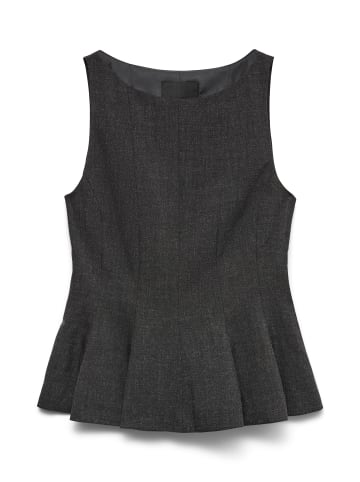 Vero Moda Top mit Schößchen in Dark Grey Melange