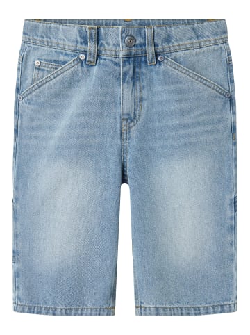 name it Denim Bermuda Jeansshorts mit 5 Taschen in Hellblau