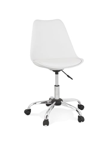 KADIMA DESIGN Bürostuhl mit Rollsystem, Höheneinstellung & 360° Drehstuhl, einfach in Weiß