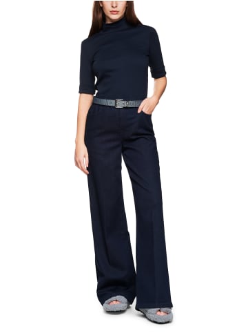 MARC CAIN SPORTS  Basic-Shirt aus Baumwollstretch in Navy