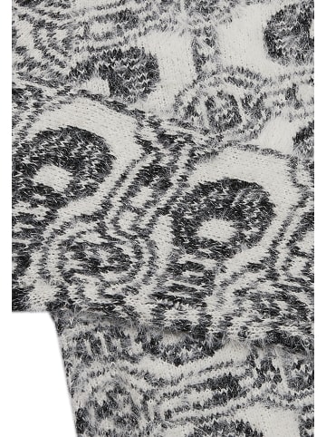 faina Damen Strickjacke in Wollweiss Schwarz