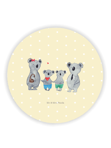Mr. & Mrs. Panda Magnet Koala Familie zwei ohne Spruch in Gelb Pastell