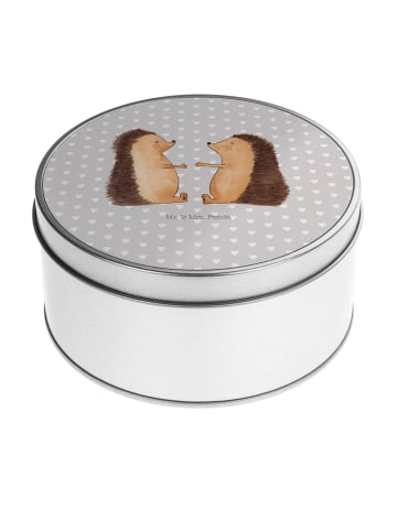 Mr. & Mrs. Panda Aufbewahrungsbox Igel Liebe ohne Spruch in Grau Pastell
