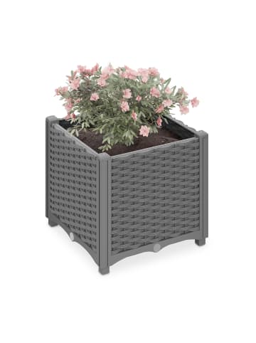 relaxdays Pflanzkübel in Grau - (B)40 x (H)38 x (T)40 cm