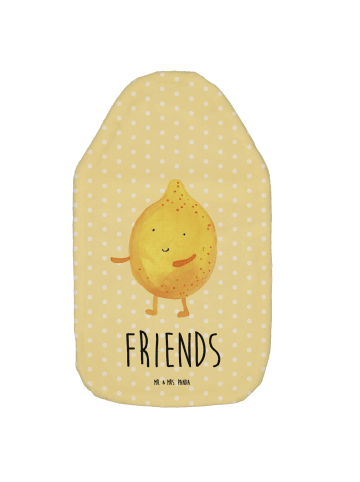 Mr. & Mrs. Panda Wärmekissen Beste Freunde Zitrone mit Spruch in Gelb Pastell