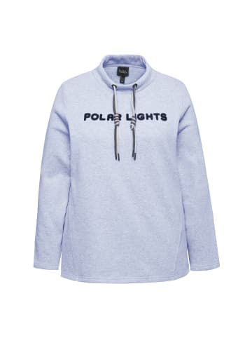 Ulla Popken Sweatshirt in hellgrau mélange