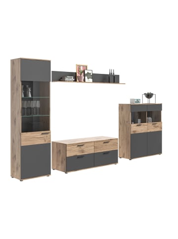 ebuy24 Regalsystem Mason Eiche Dekor 327 x 47 cm