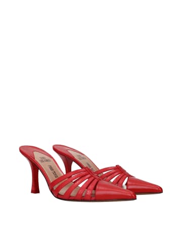Paris Texas Rot Leder Stiletto Absatz Sandalen