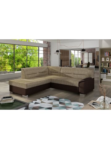 MF Design Bergamo Recamiere Links in Beige -  (L) 214 x (B) 247 x (H) 83 cm