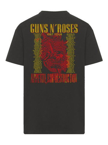 F4NT4STIC Oversize T-Shirt Guns N' Roses 1987 Tour Vintage Rock in schwarz
