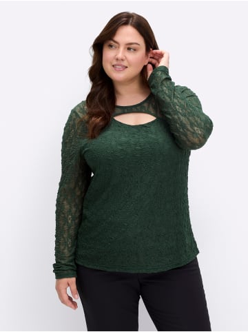 sheego by Joe Browns Spitzenshirt in moos