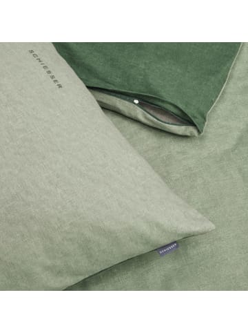 Schiesser Feinbiber-Bettwäscheset Doubleface in Grün