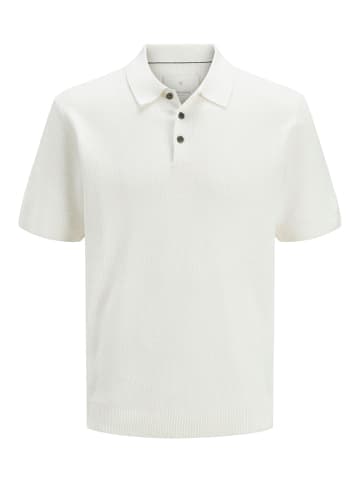 Jack & Jones Gestricktes Polo in Cloud Dancer