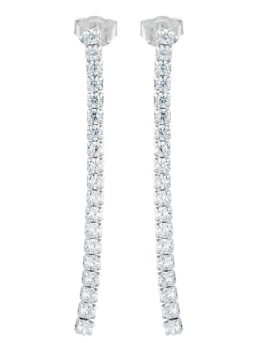 Adeliás Damen Ohrringe – Ohrstecker aus 925 Silber mit Zirkonia in silber