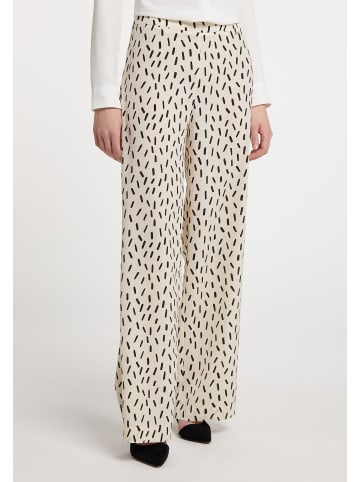 DreiMaster Klassik Damen Stoffhose in Wollweiss Schwarz