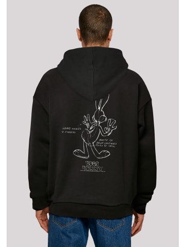 F4NT4STIC Ultra Heavy Hoodie Looney Tunes Bugs Bunny White Belly in schwarz