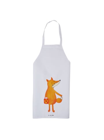 Mr. & Mrs. Panda Schürze Fuchs Laterne ohne Spruch in Weiß