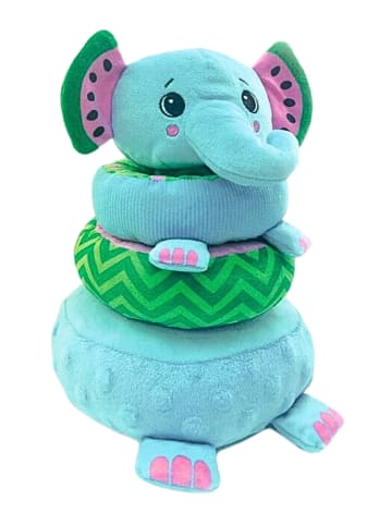 Kids Licesing Stapelturm Baby Plüsch Elefant in Blau