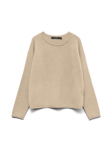 Vero Moda Strickpullover in Abbey Stone