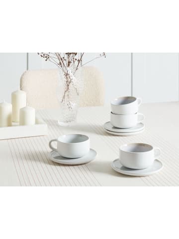 Beliani 8er-Set Tassen und Becher SESAME in Weiß