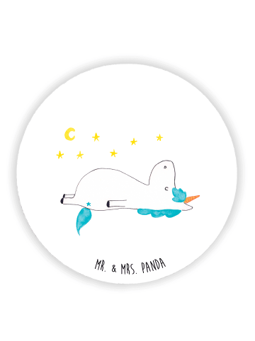 Mr. & Mrs. Panda magnet Einhorn Sternenhimmel ohne Spruch in Weiß