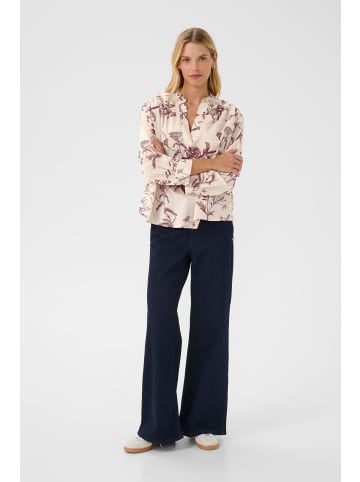 PART TWO Kurzarm-Bluse NatalePW Oversize fit in Tawny Port Botanical Print