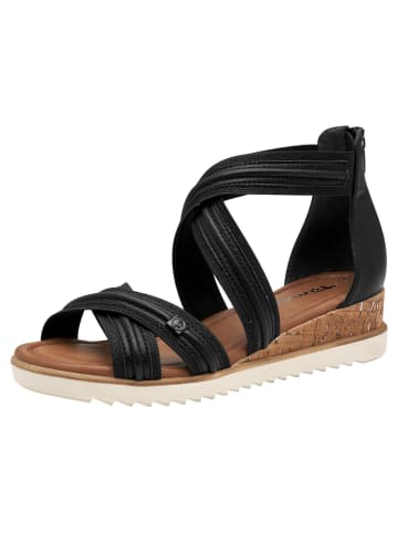 Tamaris Sandalette in BLACK METALLIC