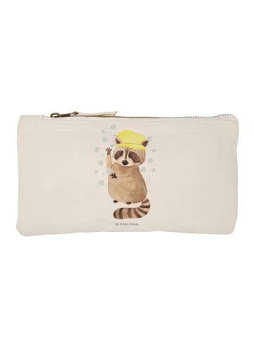 Mr. & Mrs. Panda Schminktasche Waschbär ohne Spruch in Weiß