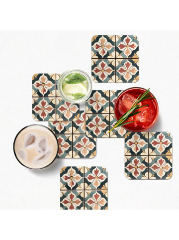 OnlyWow Glasuntersetzer 6er-Set Azulejos Fliesen