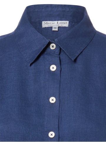 Marie Lund Leinenbluse Rihab in indigo - 0055