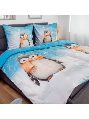 Good Morning Comfort Flanell Bettwäsche - Pingi in blau