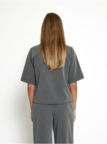 DESIRES Bluse in Dark Grey Print