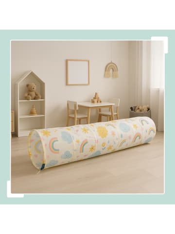 relaxdays Spieltunnel "Regenbogen" in Bunt - (B)180 x Ø 45 cm