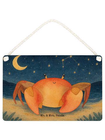 Mr. & Mrs. Panda Schild Sternzeichen Krebs Design ohne Spruch in Weiß