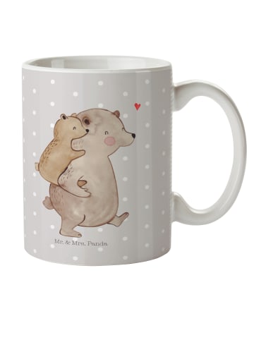 Mr. & Mrs. Panda Kindertasse Papa Bär ohne Spruch in Grau Pastell