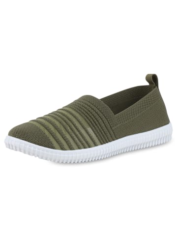 VAN HILL Slip Ons Olivia in Olivgrün