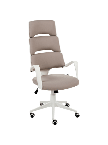 Beliani Bürostuhl GRANDIOSE in Beige/Weiß - (W) 66 x (H) 111 x (L) 52 cm