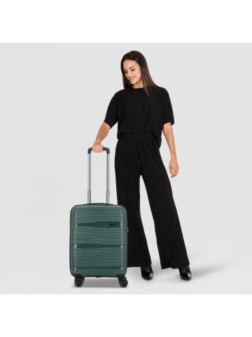 D&N Travel Line 4300 4 Rollen Kabinentrolley S 55 cm in dark green