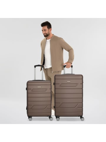 Nowi Bergamo 4 Rollen Kofferset 2-teilig in bronze