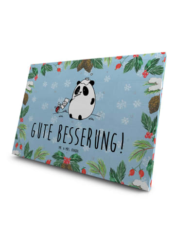 Mr. & Mrs. Panda Adventskalender Panda Gute Besserung mit Spruch in Eisblau