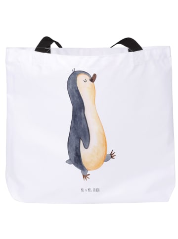 Mr. & Mrs. Panda Shopper Pinguin mHerzieren ohne Spruch in Weiß