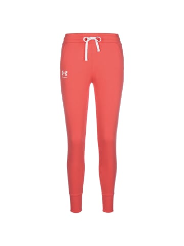 Under Armour Trainingshose Rival Fleece in orange / weiß